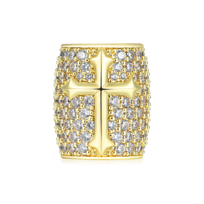 Iced Cross Hair Beads