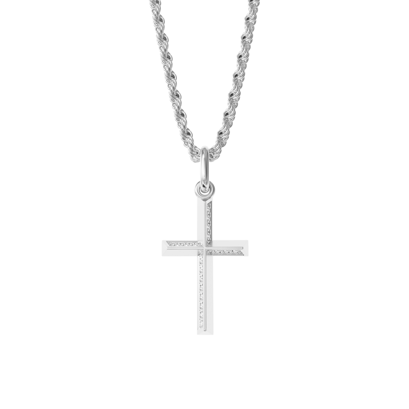 Micro 18K Gold Three-dimensional Cross Pendant - APORRO