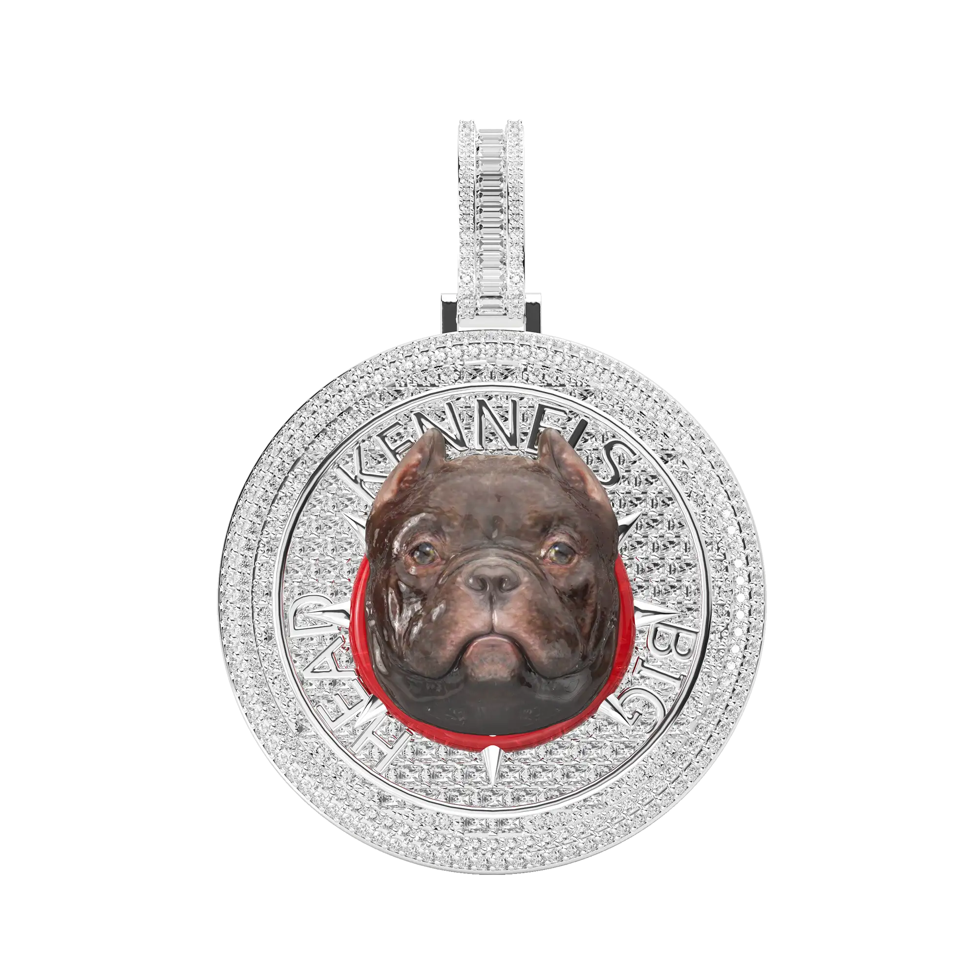 Custom 3D Enamel Logo Round Pendant