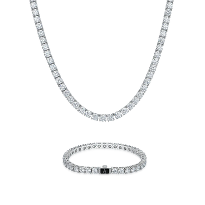 5mm Tennis Chain and Bracelet Gift Set
