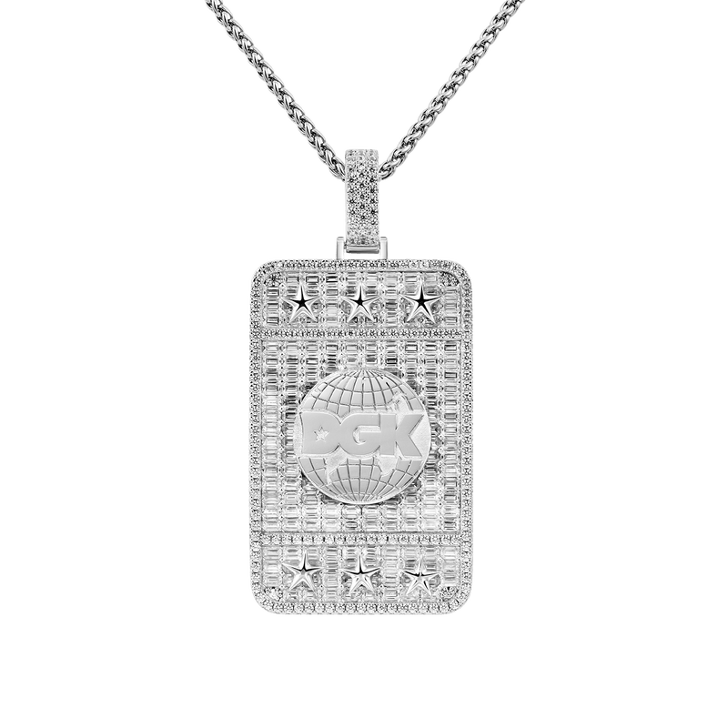 Custom Moissanite Baguette Square Pendant