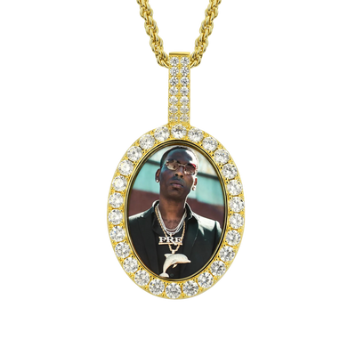 Custom Oval Photo Pendant