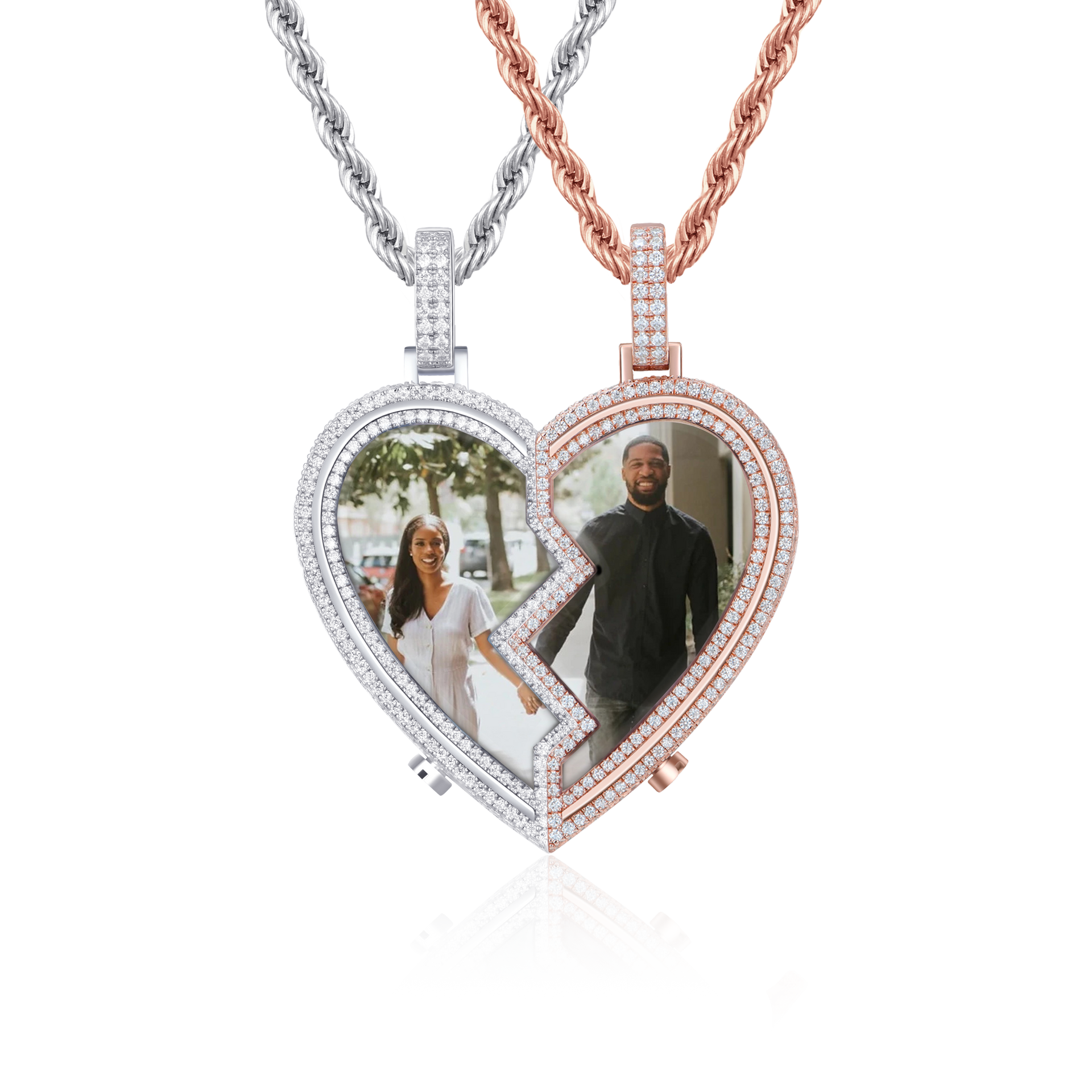 Custom Eternal Heart Frame Photo Pendant – APORRO