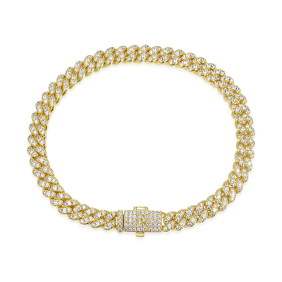 Round Cut Cuban Link Bracelet - 6mm