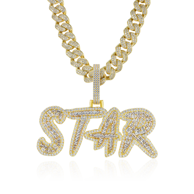 Custom Emerald Cut Coke Boys Font Pendant