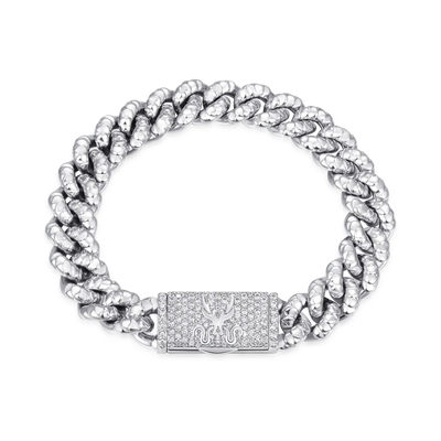 WONG Dragon Box Clasp Miami Cuban Bracelet - 10mm