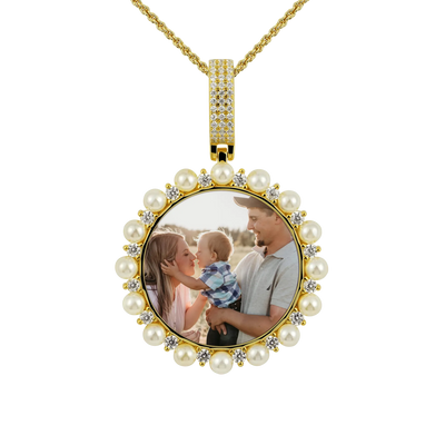 Custom Pearl Photo Pendant