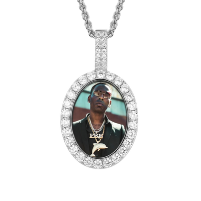 Custom Oval Photo Pendant