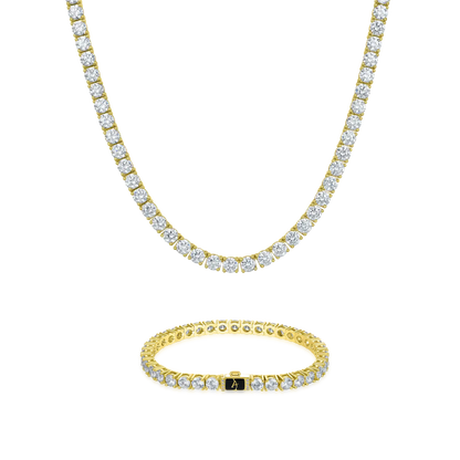 5mm Tennis Chain and Bracelet Gift Set