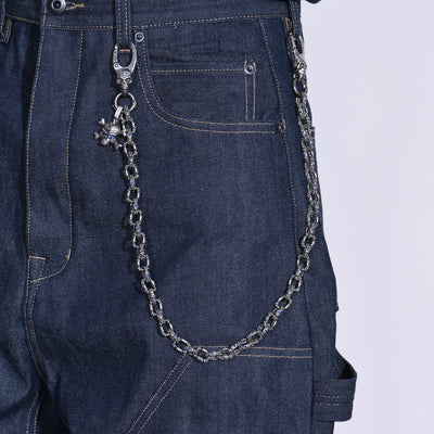 Aporro X Double-Sided Skull Link Necklace & Wallet Chain