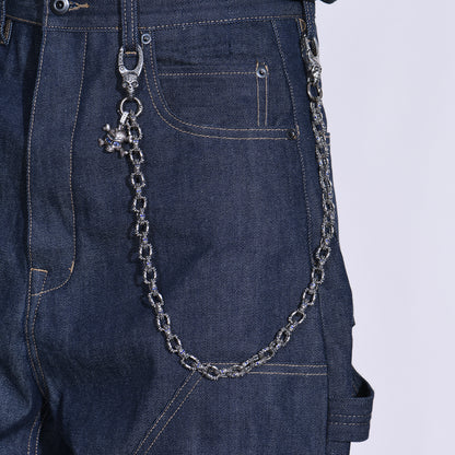 Aporro X Double-Sided Skull Link Necklace & Wallet Chain