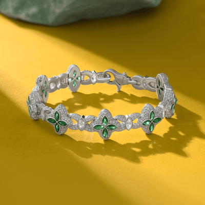 Iced Luminous Clover Bracelet