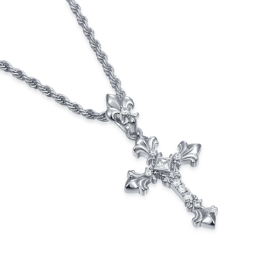 Knight Flower Cross Pendant