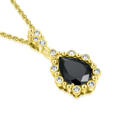 Enigma Black Teardrop Pendant