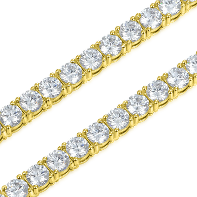 5mm Brass Iced Tennis Chain