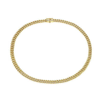 Moissanite Round Cut Cuban Link Chain - 6mm