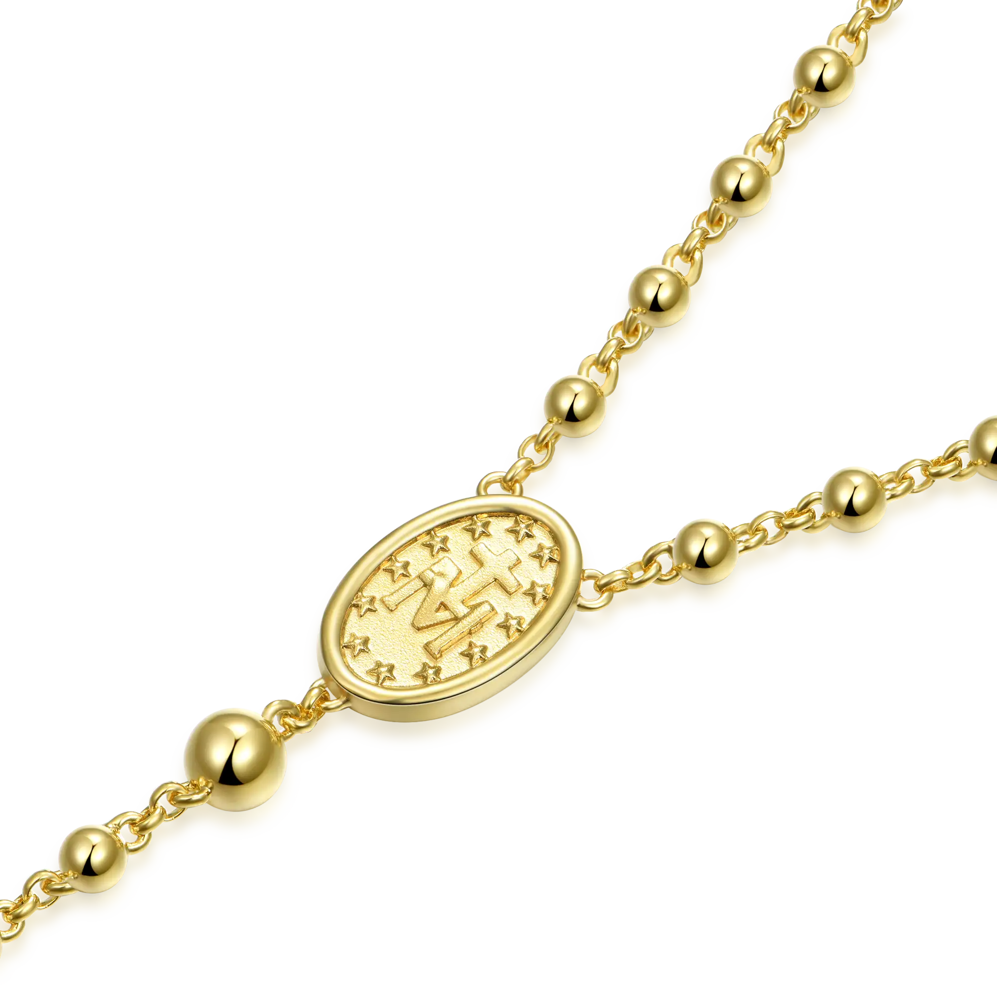 Saint Mary Pendant & Custom Virgin Mary Necklace Set