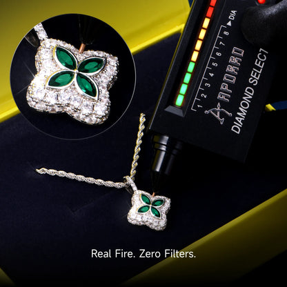 Moissanite Luminous Clover Pendant