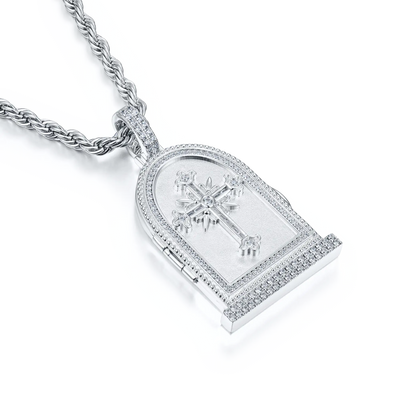 Custom Flip Tombstone Photo Pendant