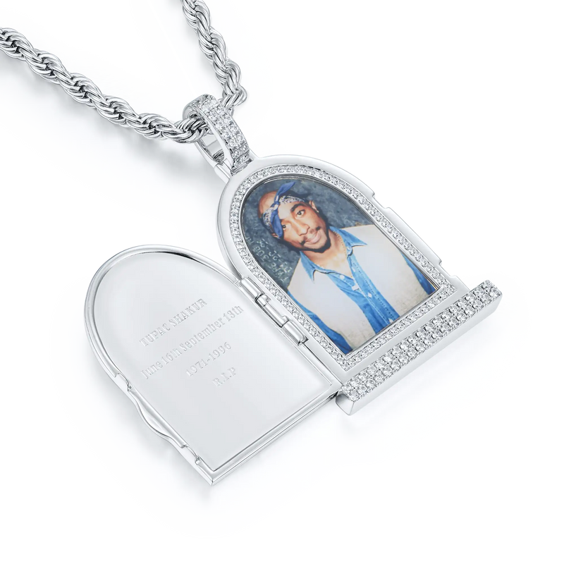 Custom Flip Tombstone Photo Pendant