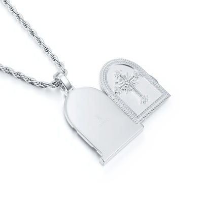 Custom Flip Tombstone Photo Pendant