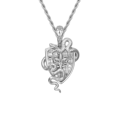 Guardian Shield Snake Pendant - 25mm