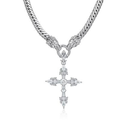 WONG Dragon Fleur Cross Chain & Pendant Set