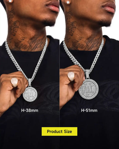 Custom Rotating Disc Pendant - 51mm