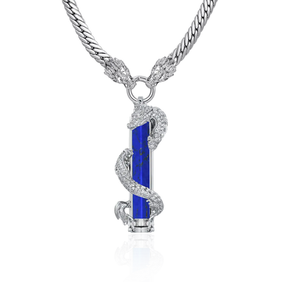 WONG Dragon Jade Chain & Pendant Set