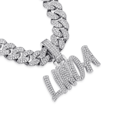 Custom Moissanite Romantic Name Pendant