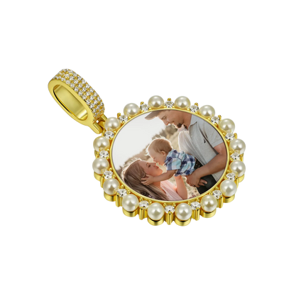 Custom Pearl Photo Pendant