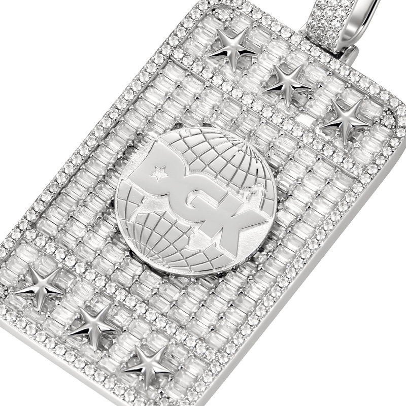 Custom Moissanite Square Dog Tag - Hip Pop Custom Jewerly - APORRO