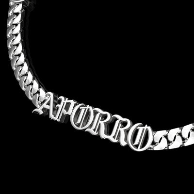 Custom 14K Gold Old English Letter/Number Miami Cuban Chain