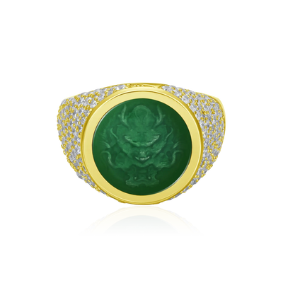 WONG Ⅱ Ridge Iced Out Signet Ring