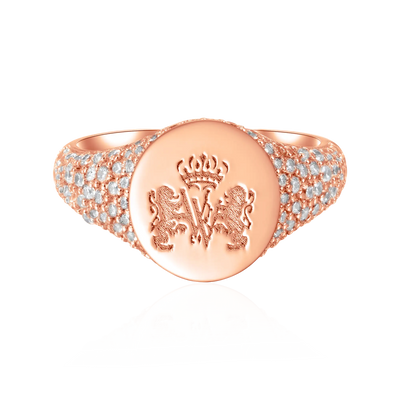 Custom Iced Signet Ring - Pattern