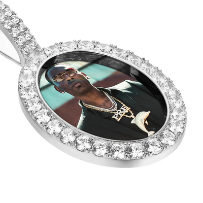 Custom Oval Photo Pendant