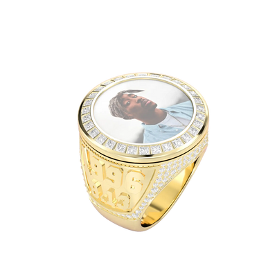 Custom Rotating Photo Championship Ring