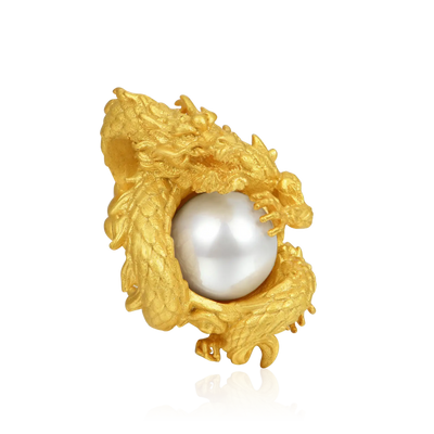 WONG Coiled Dragon Pearl Pendant