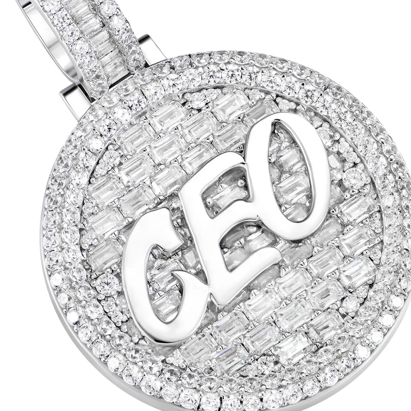 Custom 50mm Moissanite 3D Relief Round Pendant - Hip Hop Jewelry - APORRO