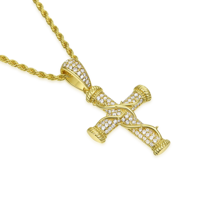 Roman Pillar Thorn Cross Pendant