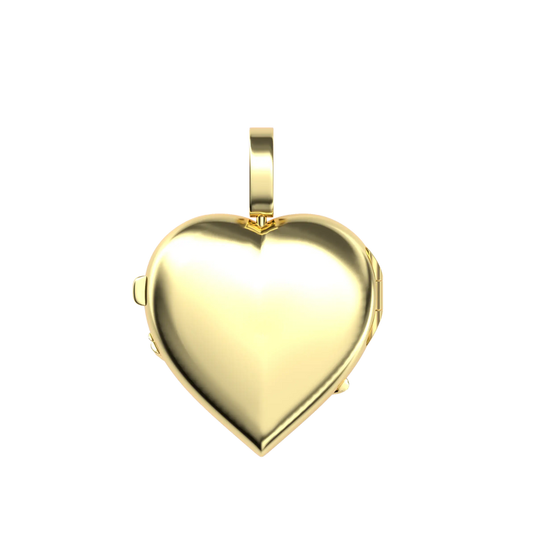 Custom Flip Heart Shaped  Pendant