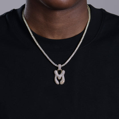 Custom Bubble Font Pendant - 30mm