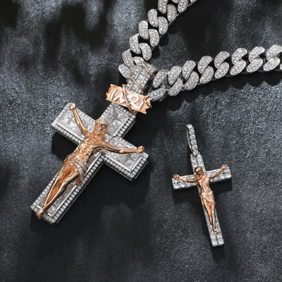 Moissanite Crucifixion of Jesus Pendant