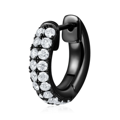 S925 Double Row Hoop Earring