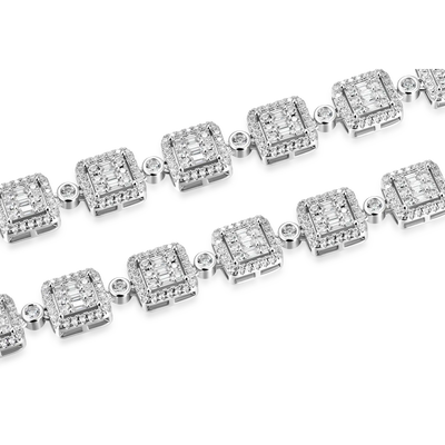 Baguette Cut Mix Tennis Chain - 10mm
