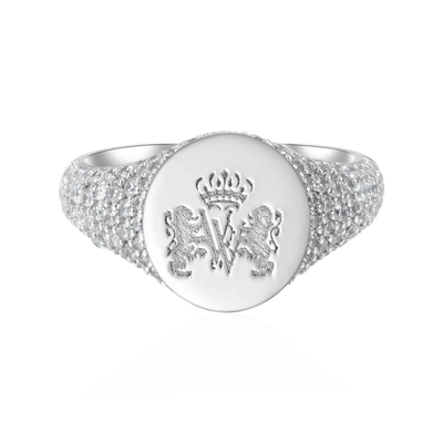 Custom Iced Signet Ring - Pattern