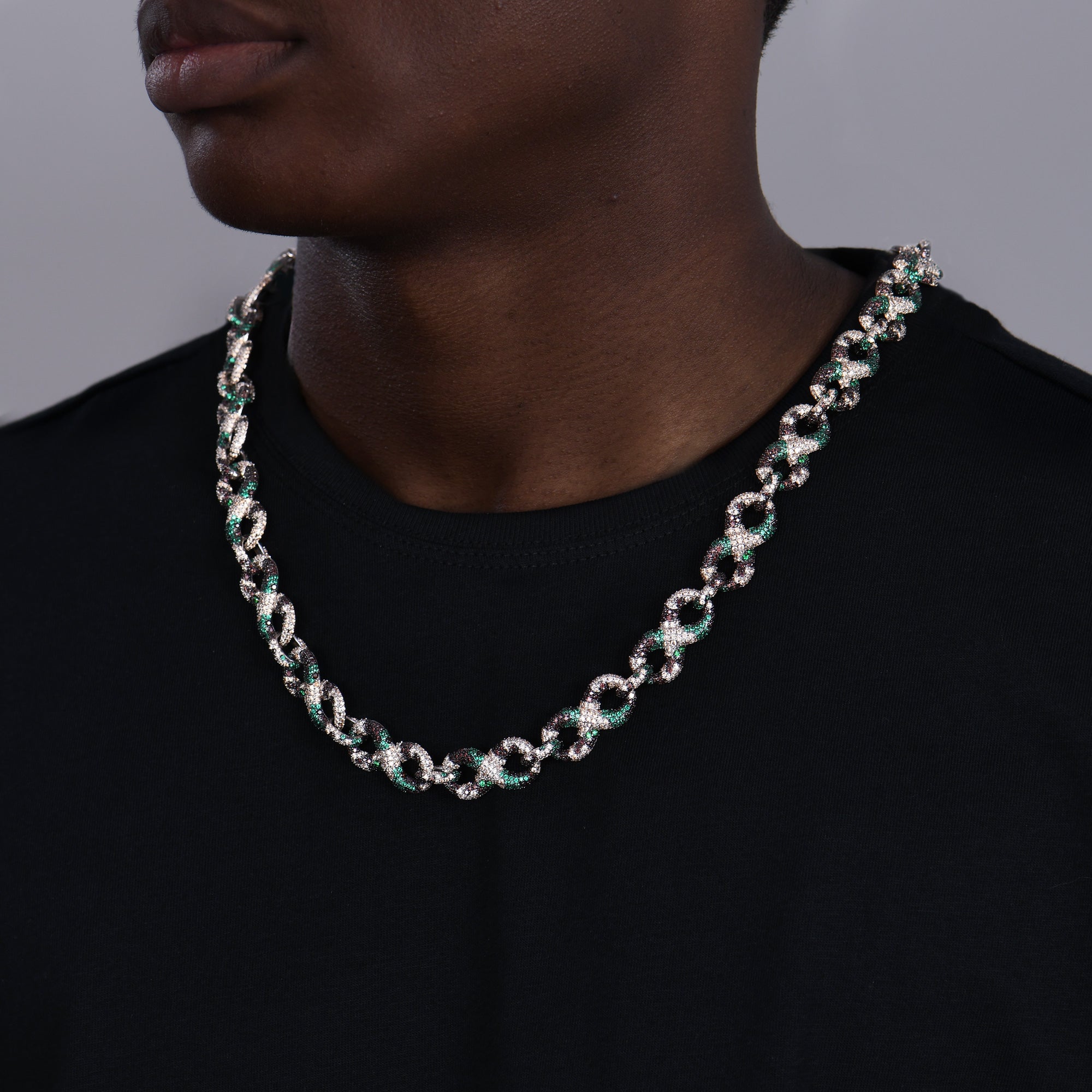 Infinity OG Camo Iced Link Necklace & Wallet Chain