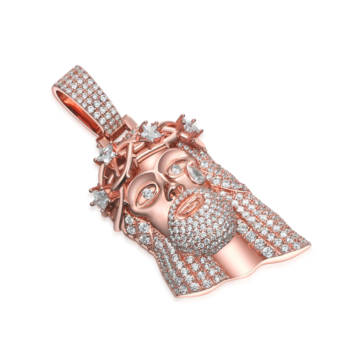 Rose Gold Diamond Stellar Jesus Pendant - Large – APORRO