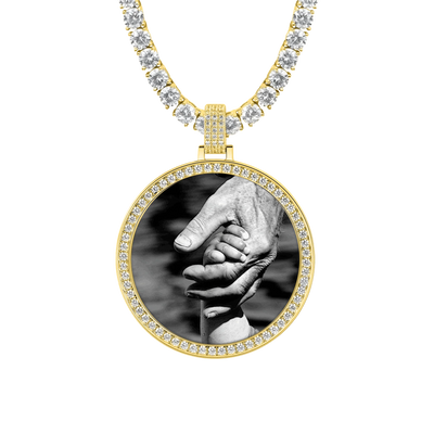 Custom Moissanite Photo Pendant