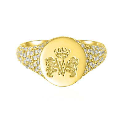 Custom Iced Signet Ring - Pattern
